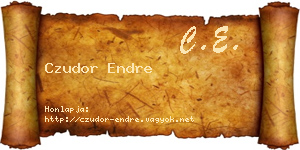 Czudor Endre névjegykártya